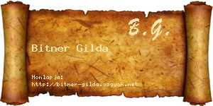 Bitner Gilda névjegykártya